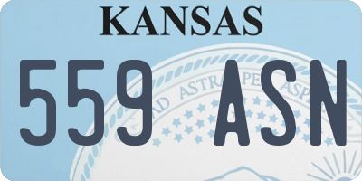 KS license plate 559ASN