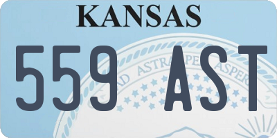 KS license plate 559AST
