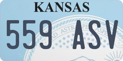 KS license plate 559ASV