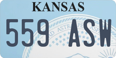 KS license plate 559ASW