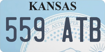 KS license plate 559ATB
