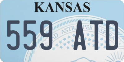 KS license plate 559ATD