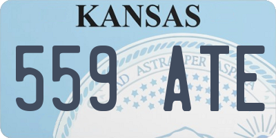KS license plate 559ATE