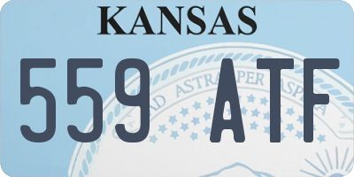 KS license plate 559ATF