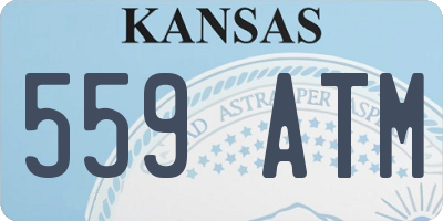KS license plate 559ATM