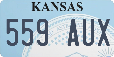KS license plate 559AUX