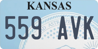 KS license plate 559AVK