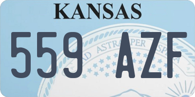 KS license plate 559AZF