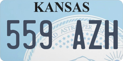 KS license plate 559AZH