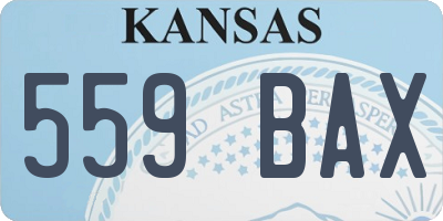 KS license plate 559BAX