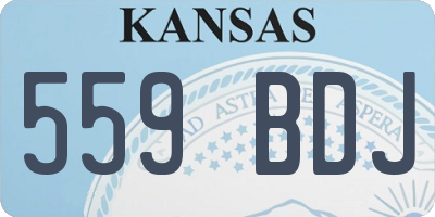 KS license plate 559BDJ