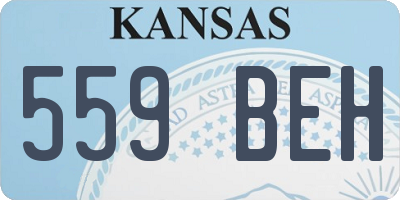 KS license plate 559BEH