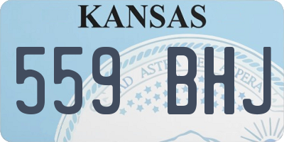 KS license plate 559BHJ
