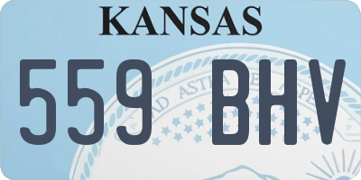 KS license plate 559BHV