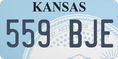 KS license plate 559BJE