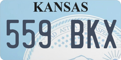 KS license plate 559BKX