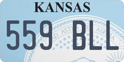 KS license plate 559BLL