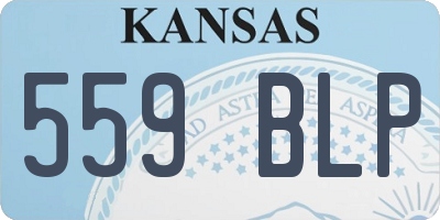 KS license plate 559BLP