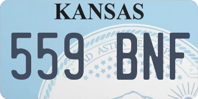 KS license plate 559BNF