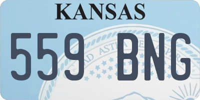 KS license plate 559BNG
