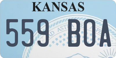 KS license plate 559BOA