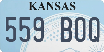 KS license plate 559BOQ