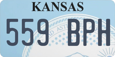 KS license plate 559BPH