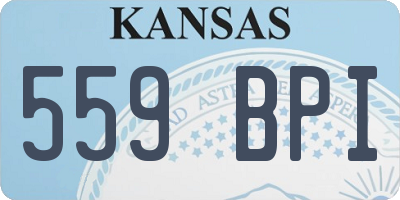 KS license plate 559BPI