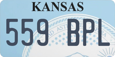 KS license plate 559BPL