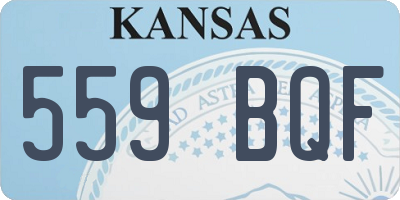 KS license plate 559BQF