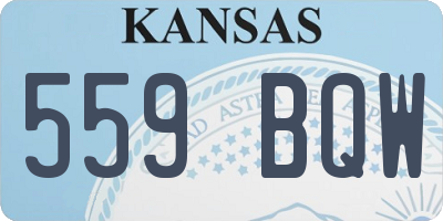 KS license plate 559BQW