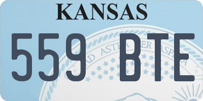 KS license plate 559BTE