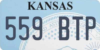 KS license plate 559BTP