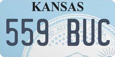 KS license plate 559BUC