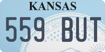 KS license plate 559BUT