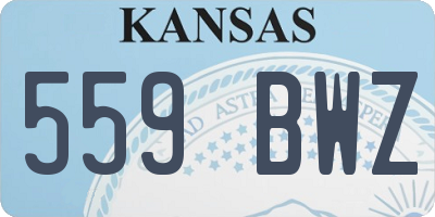 KS license plate 559BWZ