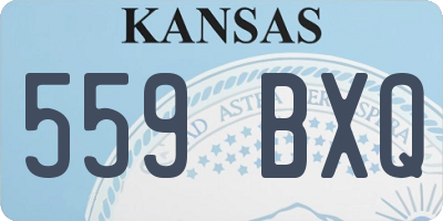 KS license plate 559BXQ