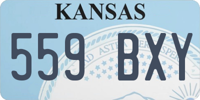 KS license plate 559BXY