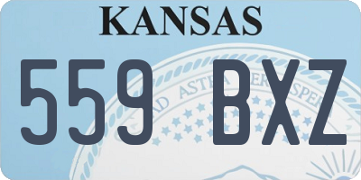 KS license plate 559BXZ