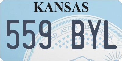 KS license plate 559BYL