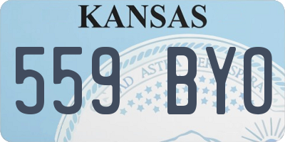 KS license plate 559BYO
