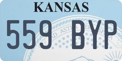 KS license plate 559BYP
