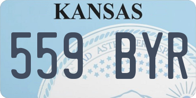 KS license plate 559BYR