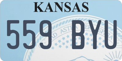 KS license plate 559BYU