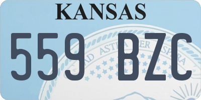 KS license plate 559BZC