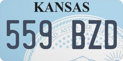 KS license plate 559BZD