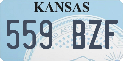 KS license plate 559BZF