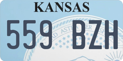 KS license plate 559BZH