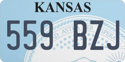 KS license plate 559BZJ
