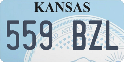 KS license plate 559BZL